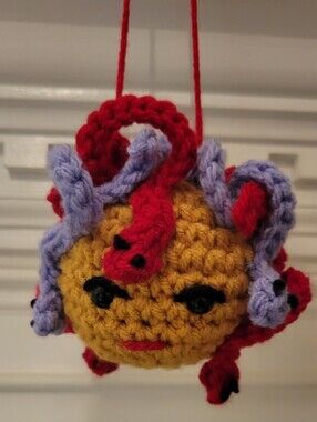 Halloween Medusa Dangler With Snakes Galore Spooky Decoration Ornament Goth #2